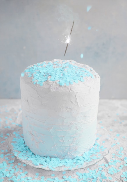 Pastel color birthday cake