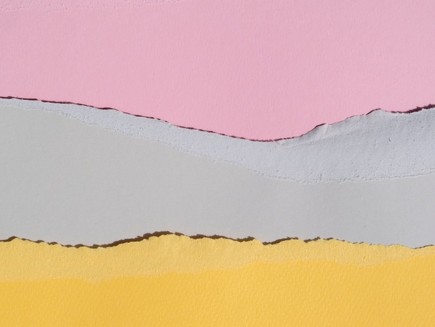 Pastel colours of ripped abstract paper lines