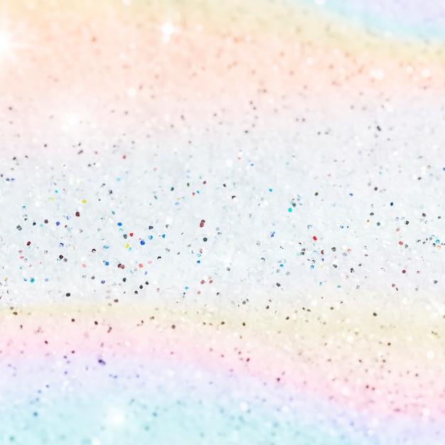 Free photo pastel glittery rainbow background