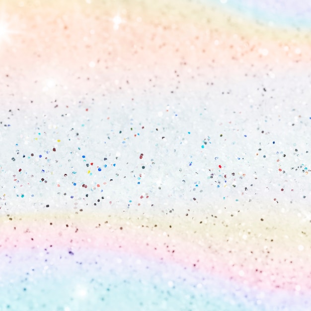 Pastel glittery rainbow background