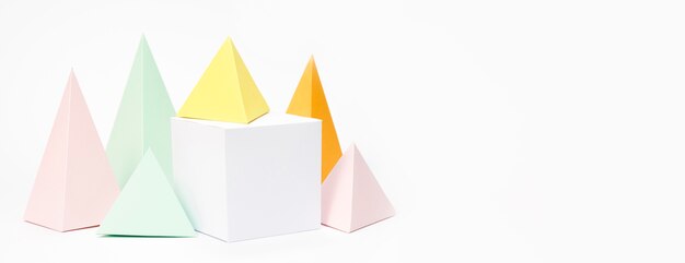 Pastel paper element collection with copy-space