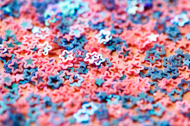 Pastel star sequin abstract background