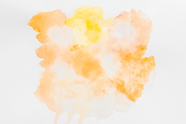 Pastel yellow watercolor paint copy space