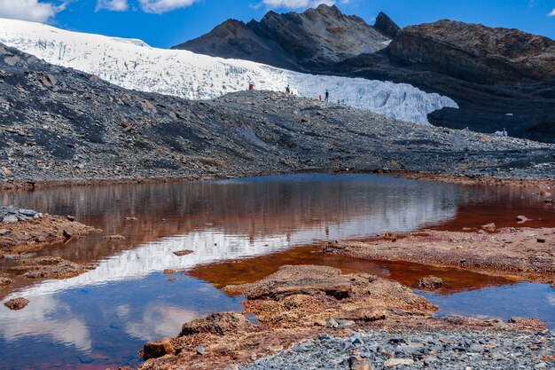 페루 Huascaran 국립 공원의 Pastoruri Glacier