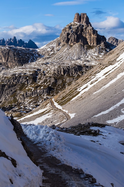 Paternkofel mountain in the Italian Alps