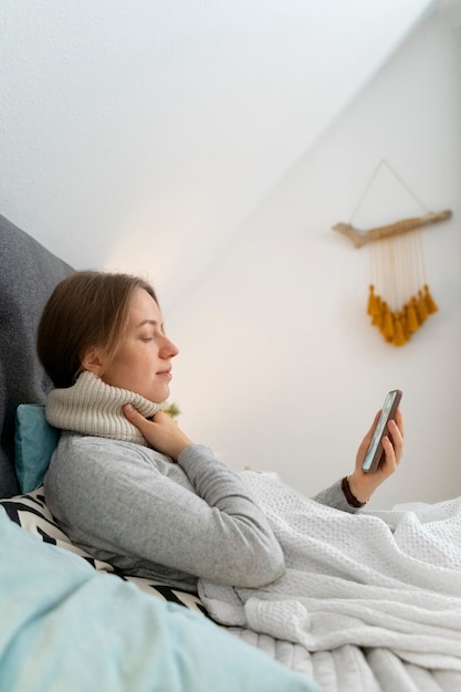 Patient having teleconsultation with doctor