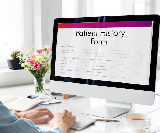 Медицинская концепция записи анализа формы информации о пациенте