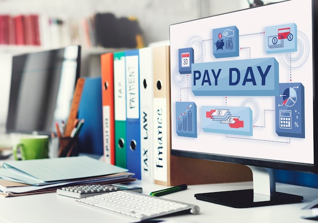 Free photo pay day salary income paycheck wages payments concept