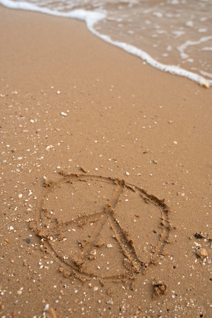 Peaceful water and sand composition