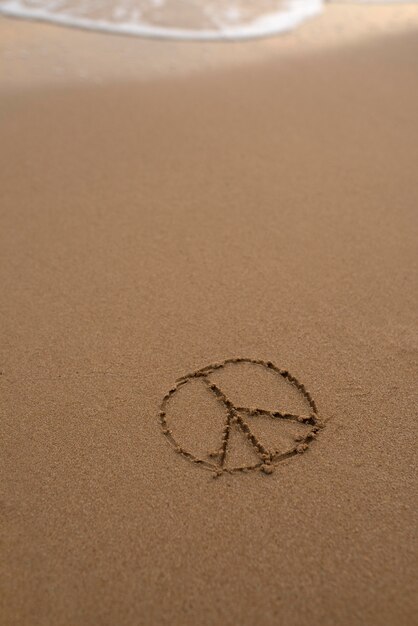 Peaceful water and sand composition