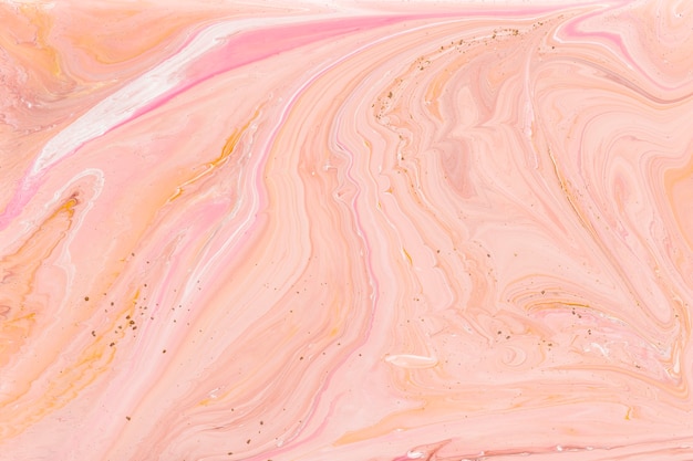 Free Photo peach marble swirl background handmade acrylic paint