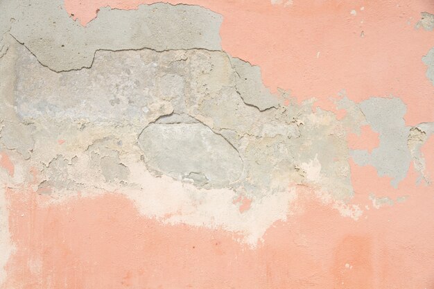 Peach old cracked stucco