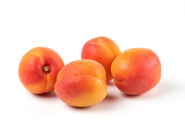 Peaches isolated on white