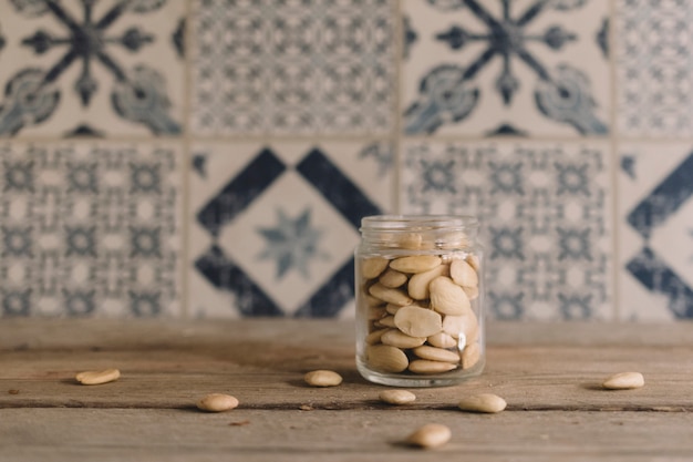 Free photo peanuts in glass