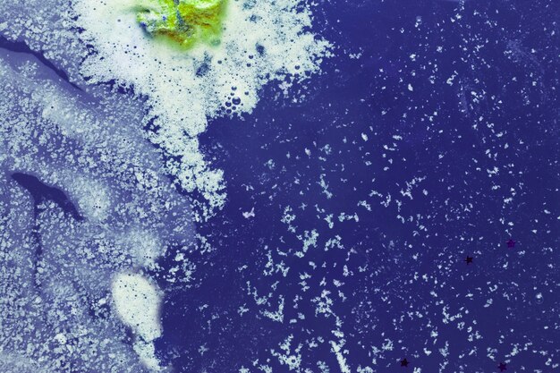 Pear foam on violet water