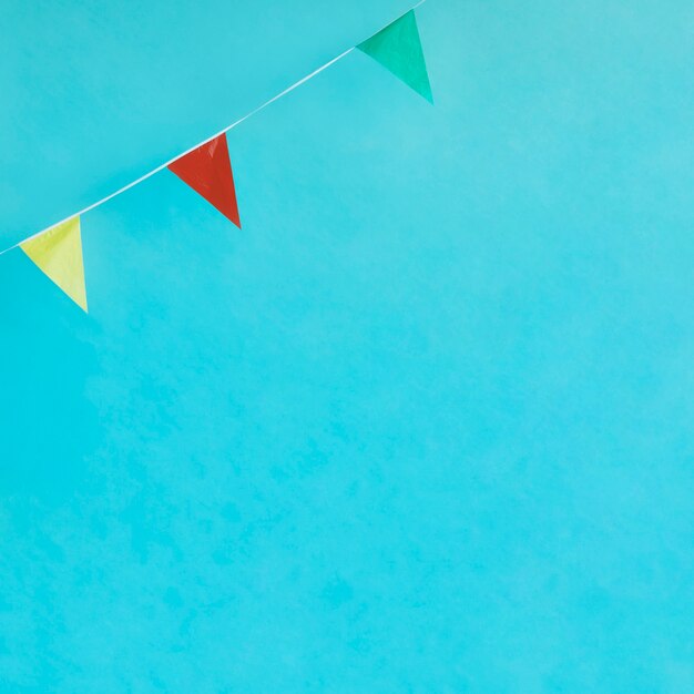Pennants on turquoise background