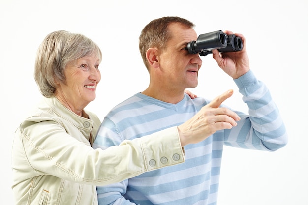 Pensioners enjoying the views