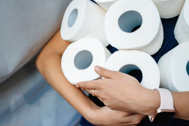 People are stocking up toilet paper