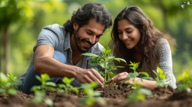 Foto gratuita persone che si prendono cura e proteggono la madre terra per la giornata della terra