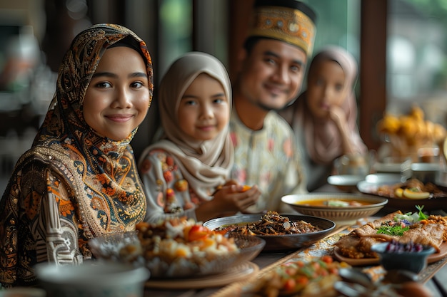 Люди празднуют Рамадан вместе