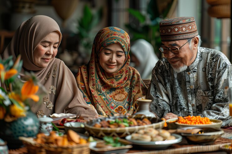 Free Photo people celebrating ramadan together
