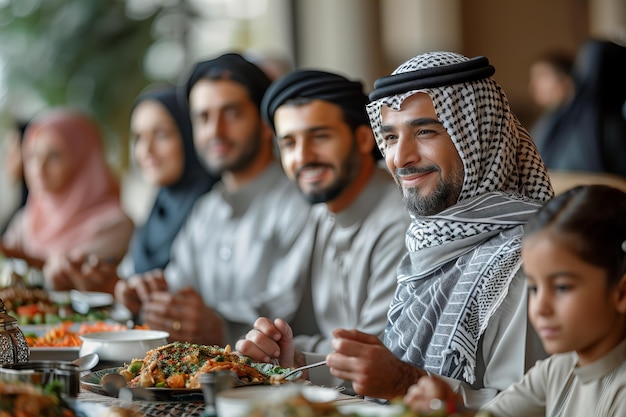 Бесплатное фото Люди празднуют рамадан вместе