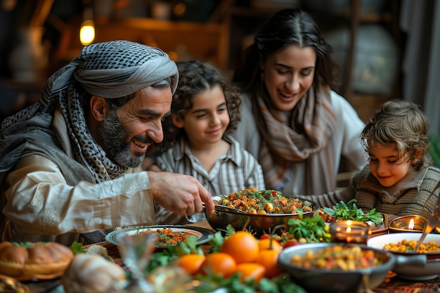 Foto gratuita gente che celebra insieme il ramadan