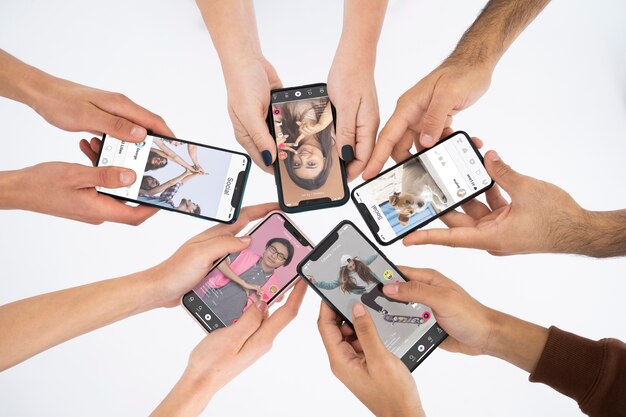 people connected on social media