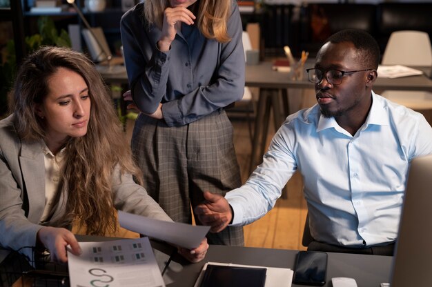 People discussing at the office