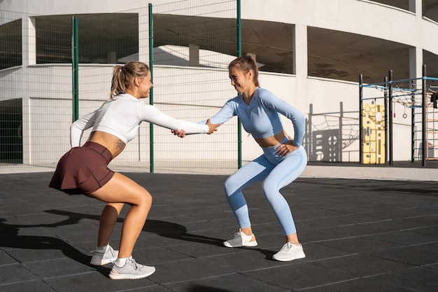 People doing outdoor training