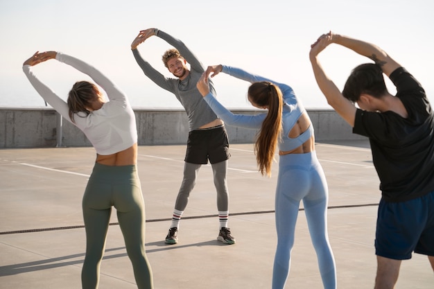 people doing outdoor training