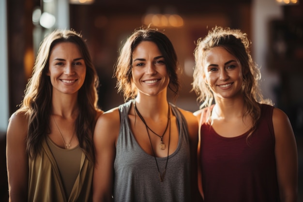 Foto gratuita persone che fanno yoga insieme in palestra