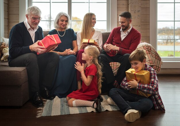 People enjoying a festive christmas gathering