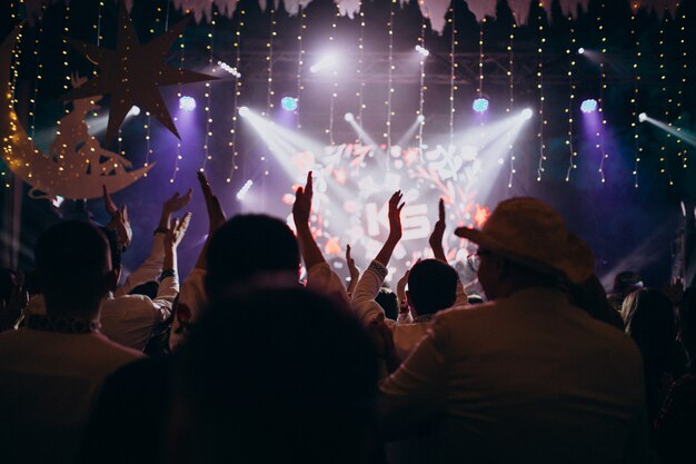 People having fun at the wedding hall