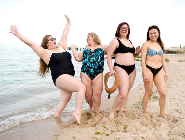 People having a good time at the beach