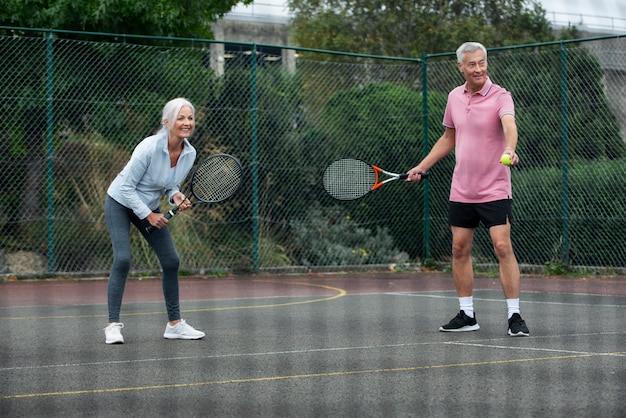 People having happy retirement activity