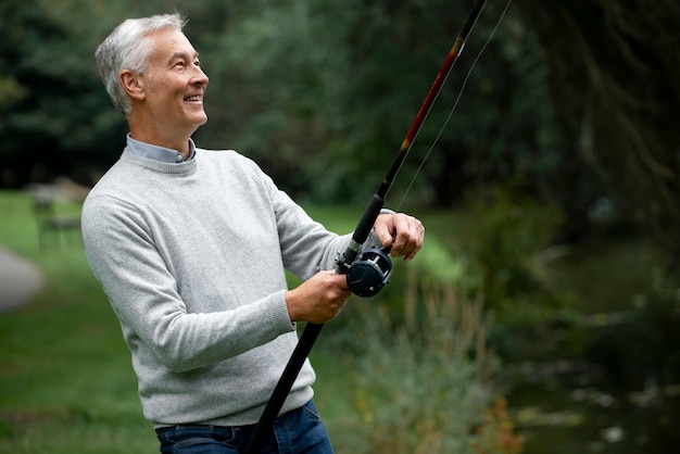 People having happy retirement activity