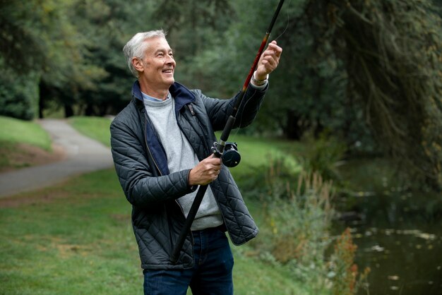 People having happy retirement activity