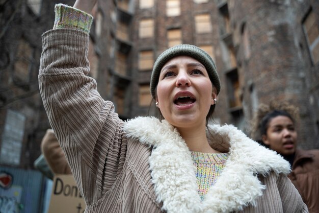 People having a protest for world environment day