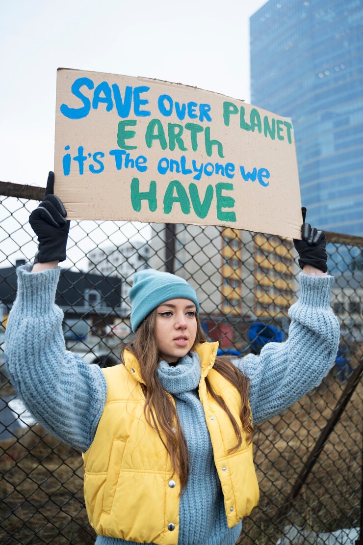 People having a protest for world environment day