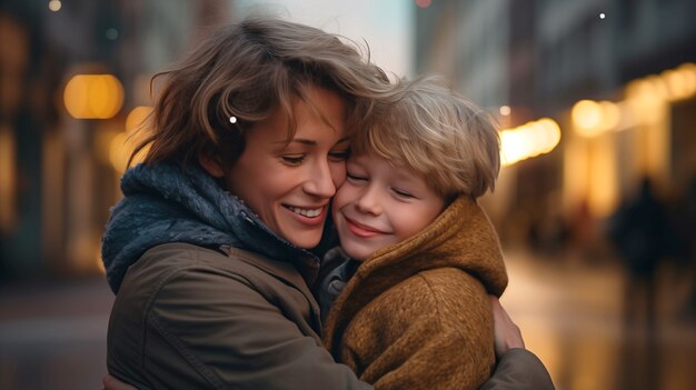 People hugging to celebrate the hugging day