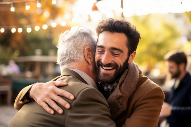 People hugging each other for hugging day celebration