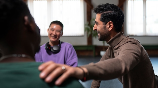 People meeting in support group