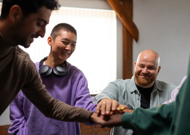 People meeting in support group