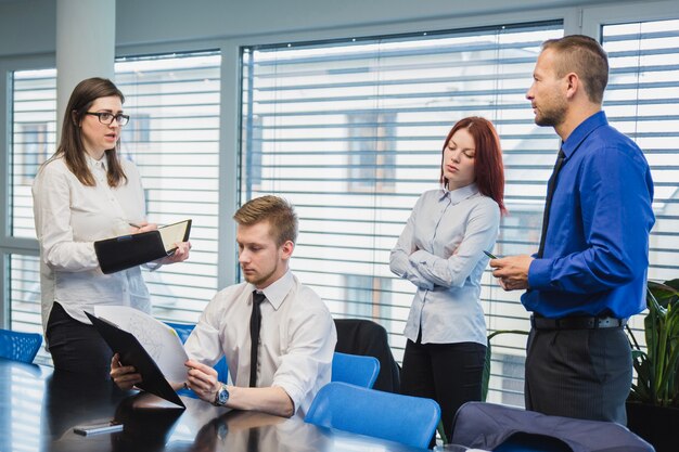 People in office having meeting