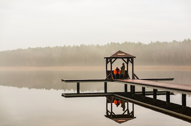 People on a pier