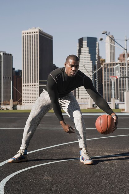 People playing basketball