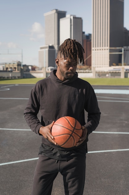 People playing basketball