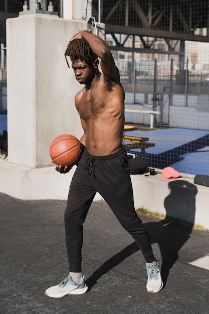 People playing basketball