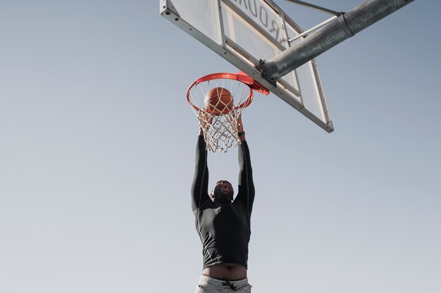 People playing basketball